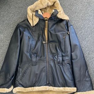 Nice warm leather coat